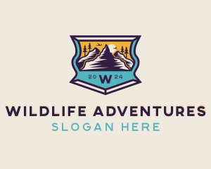 Mountain Hiking Adventure logo design