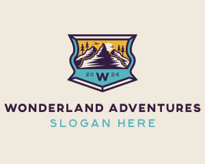 Mountain Hiking Adventure logo design