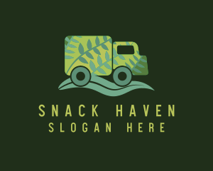 Green Leaf Truck logo design