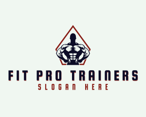 Fitness Muscular Trainer logo design