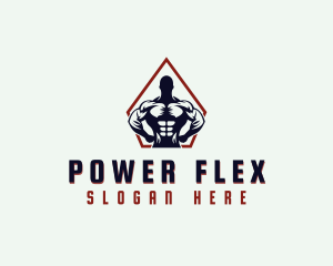 Muscular - Fitness Muscular Trainer logo design