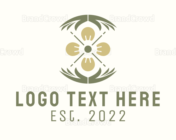 Flower Hand Gardening Logo