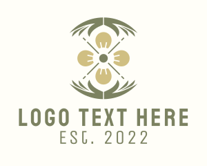 Vegan - Flower Hand Gardening logo design