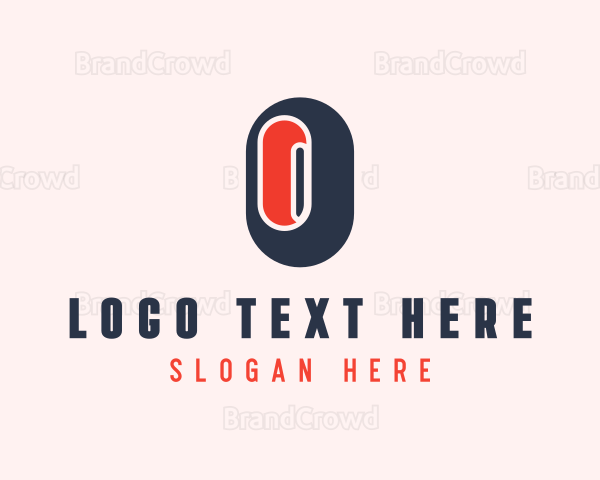 3D Oval Letter O Logo