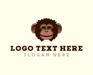 Orangutan - Monkey Ape Chimpanzee logo design