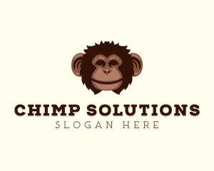Chimpanzee - Monkey Ape Chimpanzee logo design