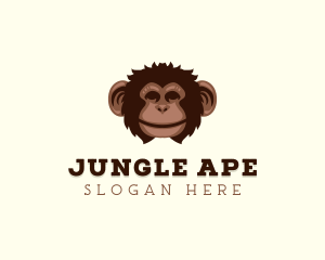 Ape - Monkey Ape Chimpanzee logo design