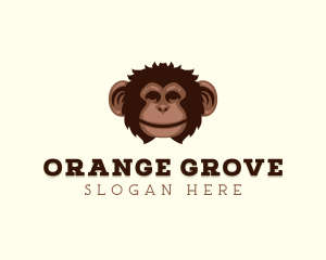 Orangutan - Monkey Ape Chimpanzee logo design