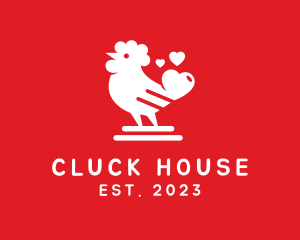 Chicken - Chicken Heart Love logo design