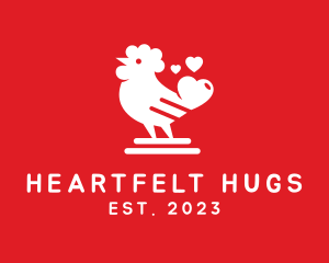 Chicken Heart Love  logo design