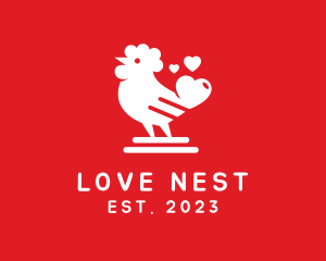 Affection - Chicken Heart Love logo design