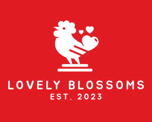 Lovely - Chicken Heart Love logo design