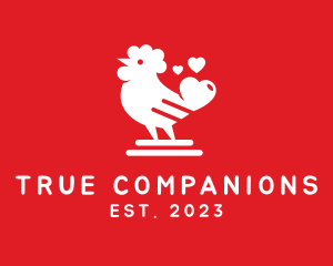 Friendship - Chicken Heart Love logo design