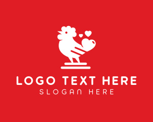 Livestock - Chicken Heart Love logo design