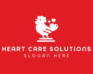 Chicken Heart Love  logo design