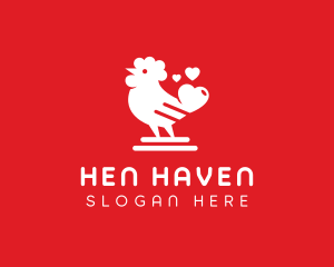 Chicken Heart Love  logo design