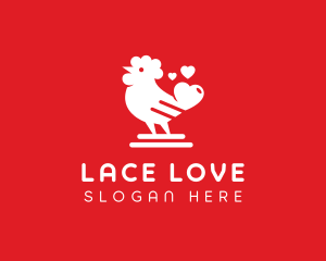 Chicken Heart Love  logo design