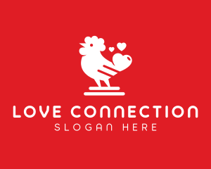 Chicken Heart Love  logo design