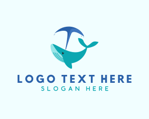 Zoo - Aquatic Whale Blowhole logo design
