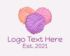 Knitting - Yarn Ball Thread logo design