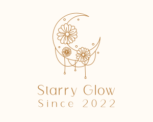 Ornamental Moon Flower Boutique logo design