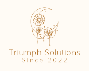 Astrological - Ornamental Moon Flower Boutique logo design