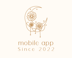 Starry - Ornamental Moon Flower Boutique logo design