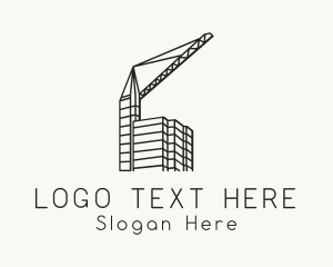 Scaffolding - Skyscraper Construction Crane logo design