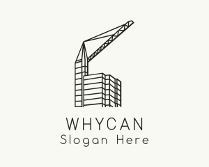 Skyscraper Construction Crane Logo