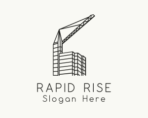 Skyscraper Construction Crane logo design