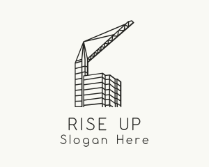 Skyscraper Construction Crane logo design