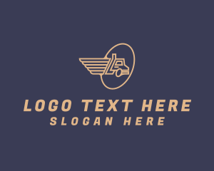 Trailer Truck - Classic Truck Logistics logo design