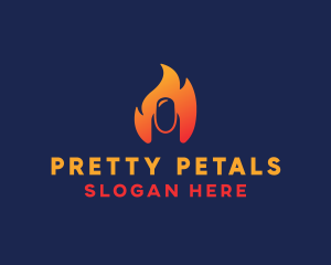 Fire Fingernail Nail logo design