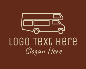 Linear - Outdoor Travel Campervan logo design
