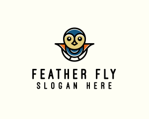 Baby Bird Flying logo design