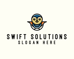 Swift - Baby Bird Flying logo design