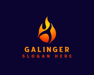 Sizzling - Hot Fire Flame logo design