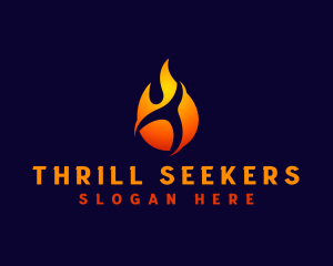 Hot Fire Flame logo design