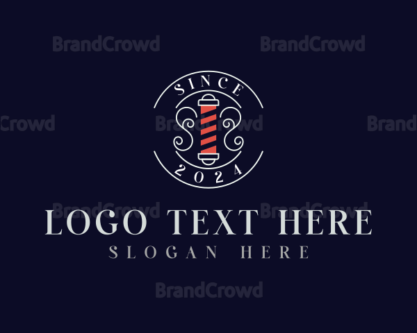 Barbershop Hairstylist Grooming Logo