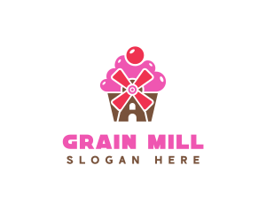 Cupcake Mill Bakery logo design