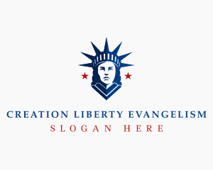 Lady Liberty Statue logo design