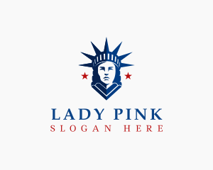 Lady Liberty Statue logo design