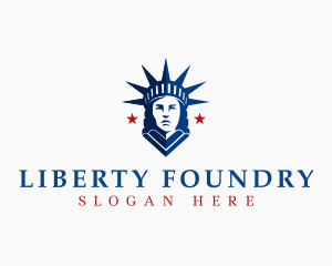 Lady Liberty Statue logo design