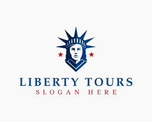 Lady Liberty Statue logo design