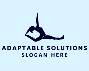 Flexible - Blue Lady Gymnast logo design