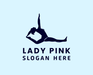 Blue Lady Gymnast  logo design