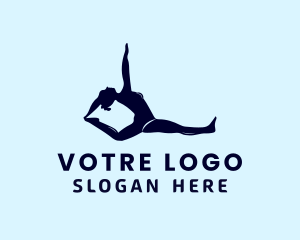 Aerobic - Blue Lady Gymnast logo design