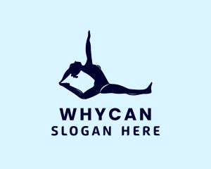 Yogi - Blue Lady Gymnast logo design