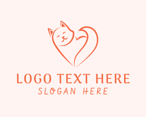 Heart - Pet Cat Lover logo design