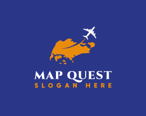 Map Plane Travel logo design